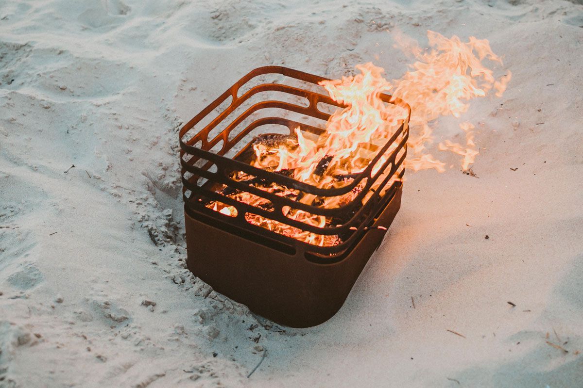 Cube Tűzkosár, corten